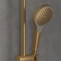 Pară de duș Villeroy&Boch, Verve, 3 jeturi, brushed gold